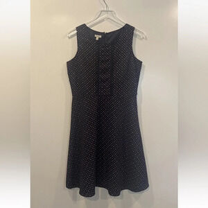 Talbots Petites Navy Polka Dot‎ Dress Womens Size 10P (825)